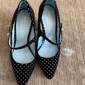 Kate Spade Black and White Polka Dot Heels